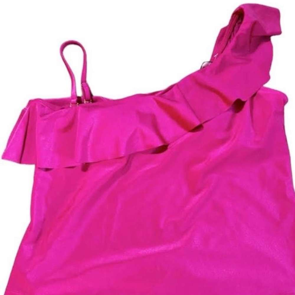 Hot Pink Time and Tru bathing suit top